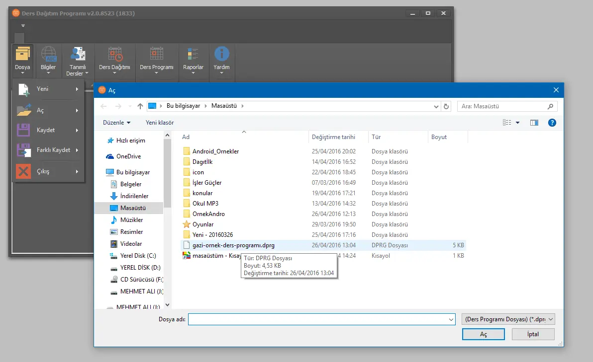 Haftalık Ders Dağıtım Yazılımı