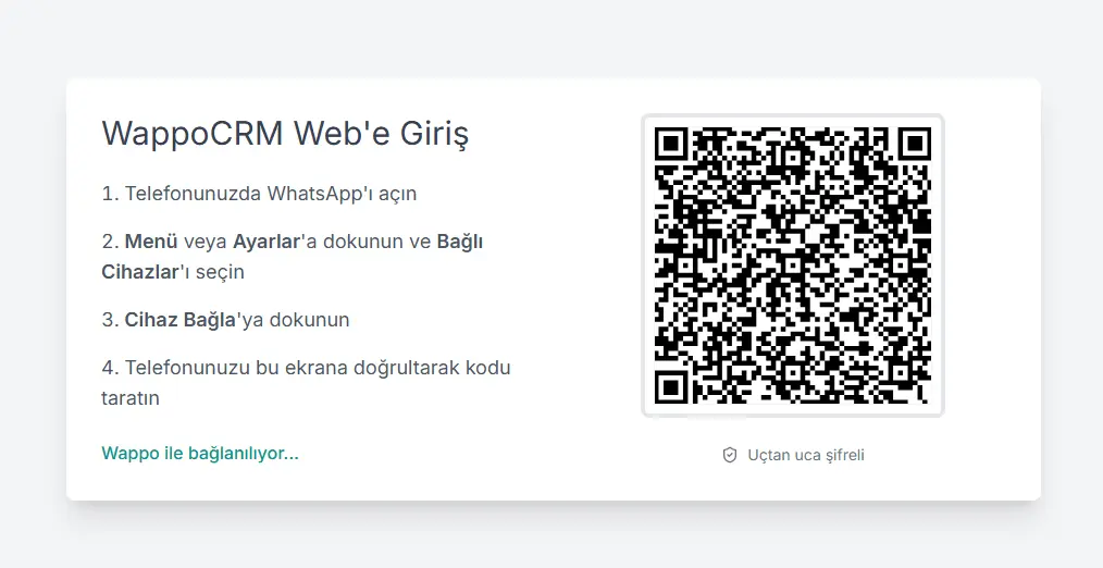 WappoCRM – WhatsApp Entegre CRM Sistemi